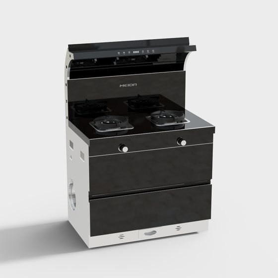 Modern Integrated Stove 3D model