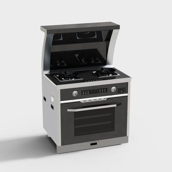 Stylish Gas Stove 3D model for Modern Kitchens