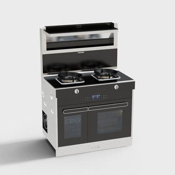 Sleek Modern Kitchen Stove 3D model