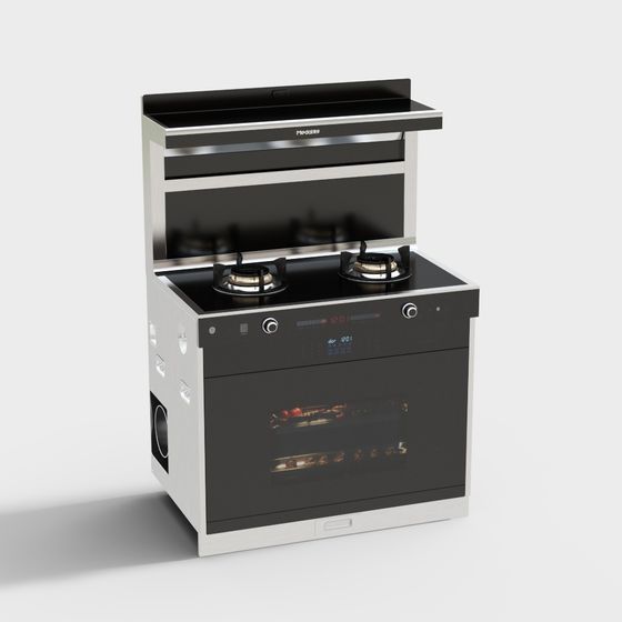 Modern Integrated Stove 3D Model