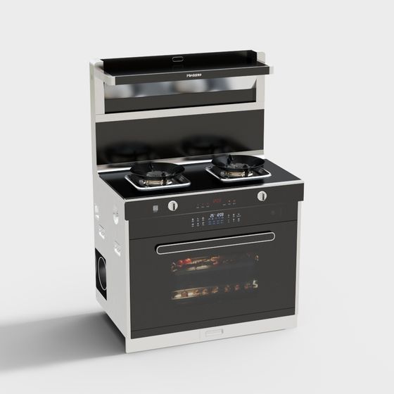 Stylish Kitchen Stove 3D model for Contemporary Spaces