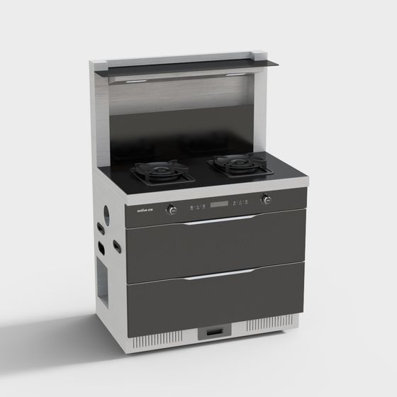 Stylish Modern Kitchen Stove 3D model