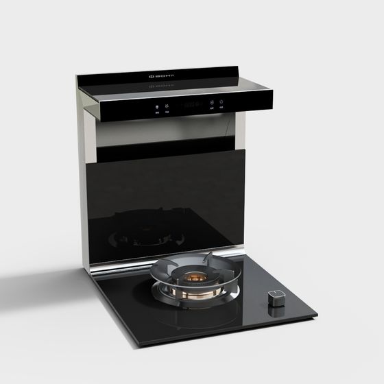 Stylish Gas Stove 3D model for Modern Kitchens