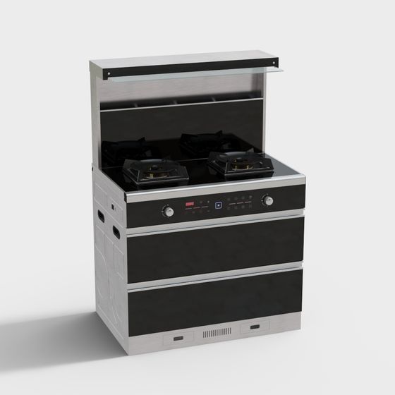 Futuristic Gas Stove 3D model for Modern Kitchens