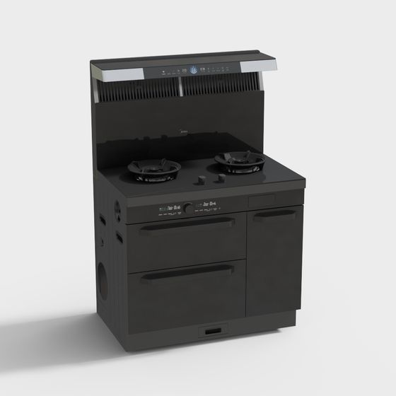 Stylish Modern Gas Stove 3D model