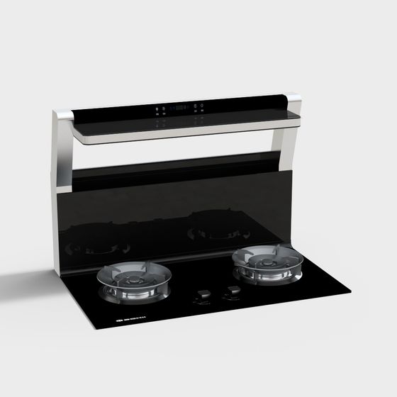 Stylish Gas Stove 3D Model for Modern Kitchens