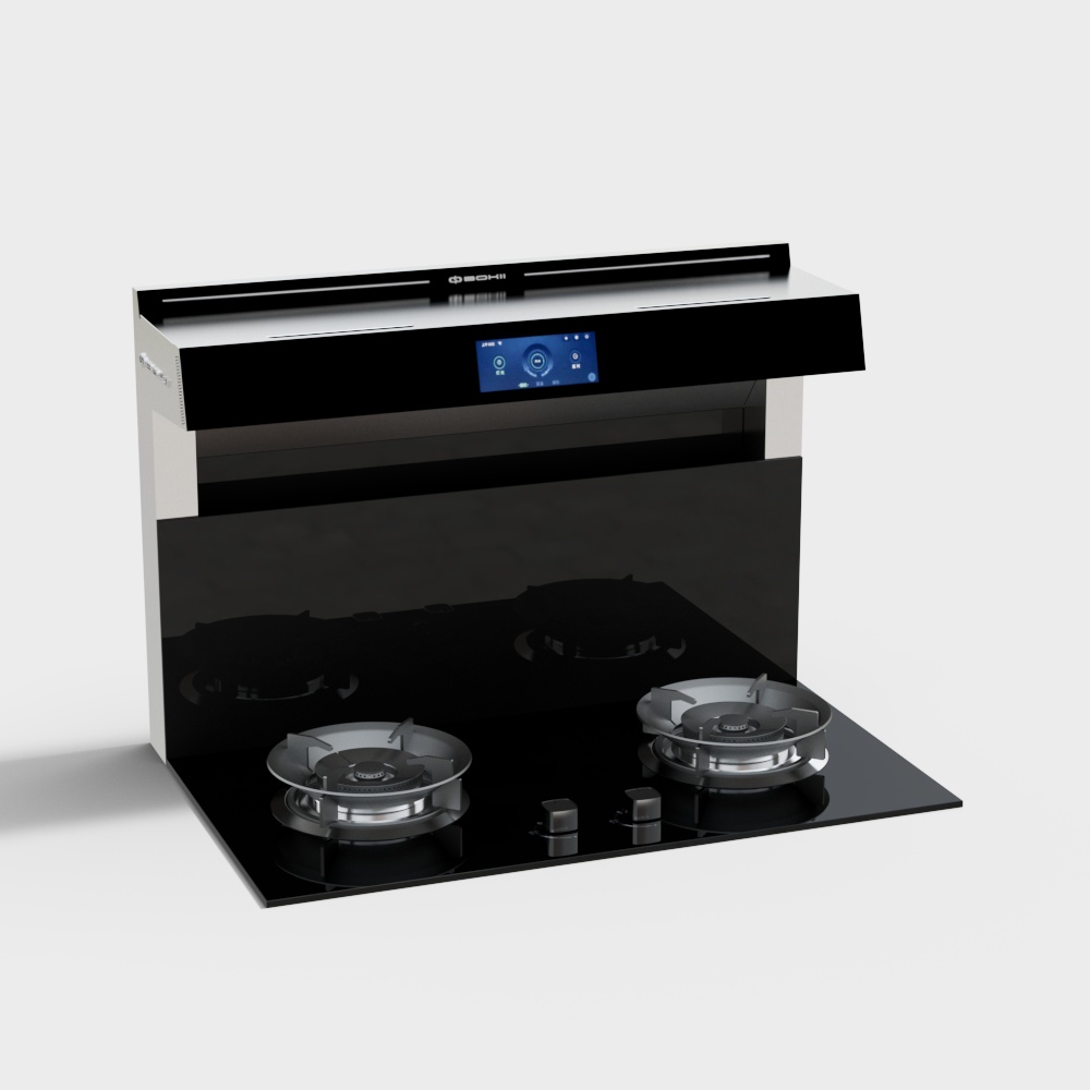 Sleek Gas Stove 3D model for Modern Kitchens