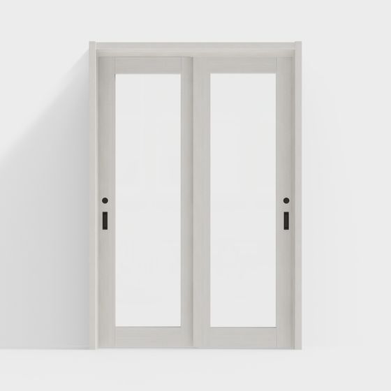 Modern Glass Double Door 3D model