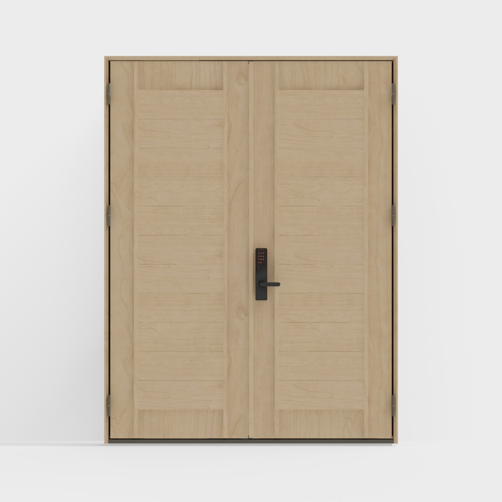 LIXIL -entry door-D03 double door-F light brown (wood