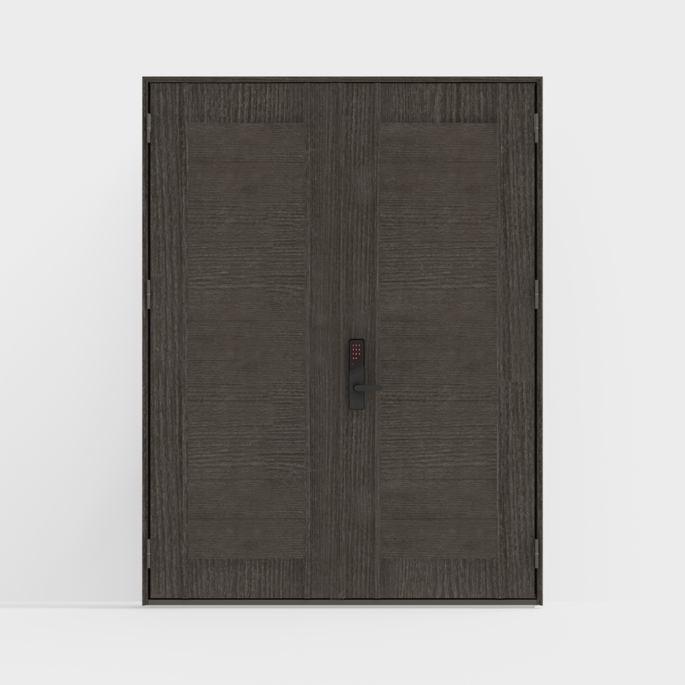 LIXIL -entry door-D03 double door-B Italian Pine Wood