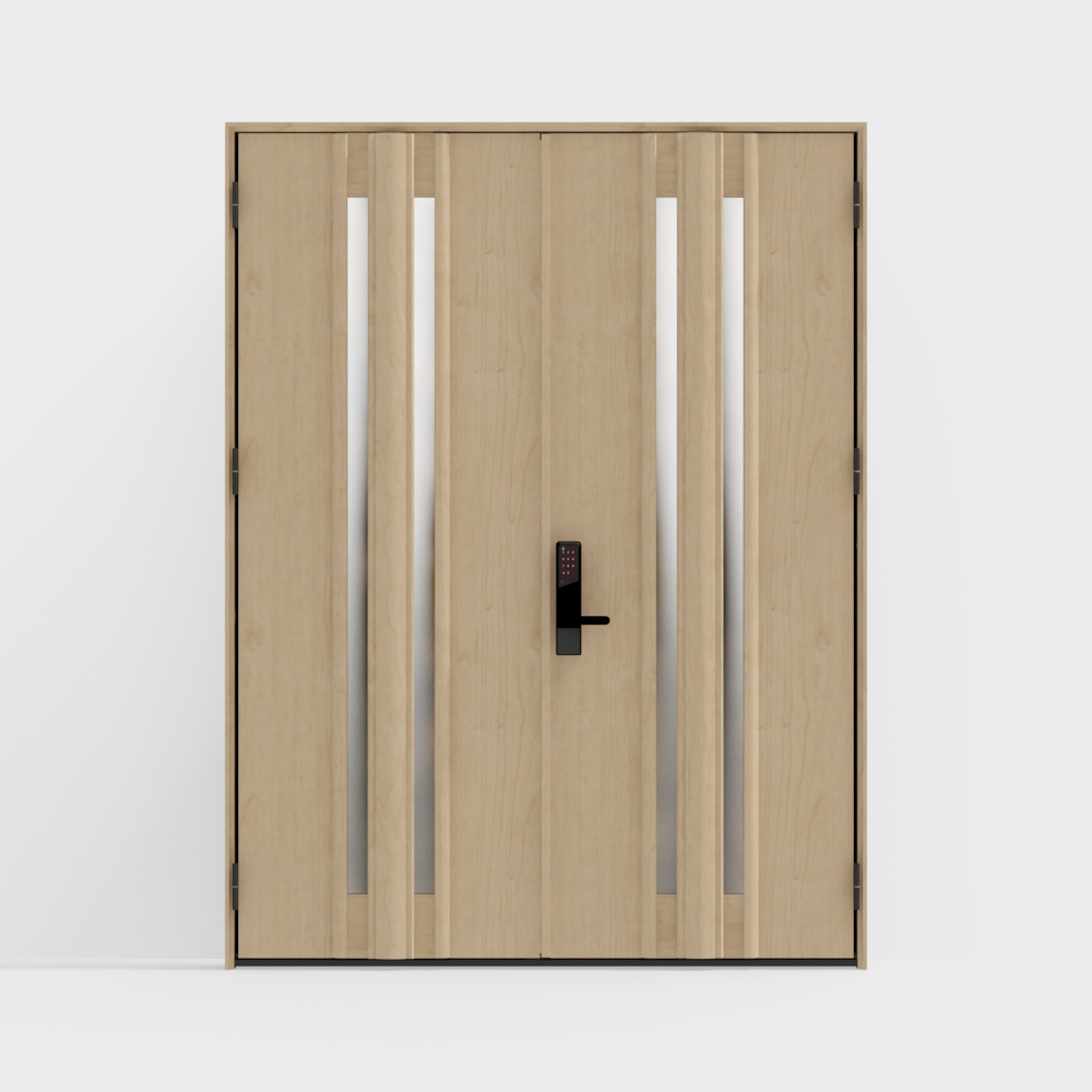 LIXIL -entry door-G02 double door-F light brown (wood