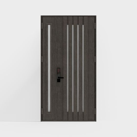 Stylish Low-Polygon Entry Door 3D model