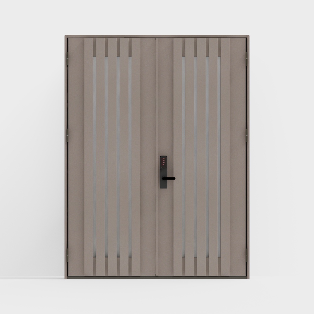 Modern Low-Polygon Door 3D Model – Tech-Style Design