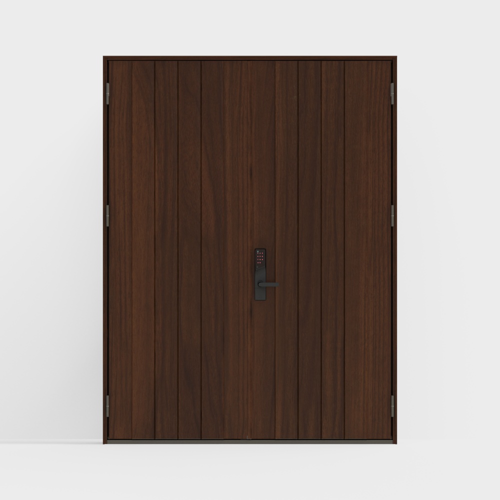 LIXIL -entry door-D02 double door-C Book Coffee (Wood