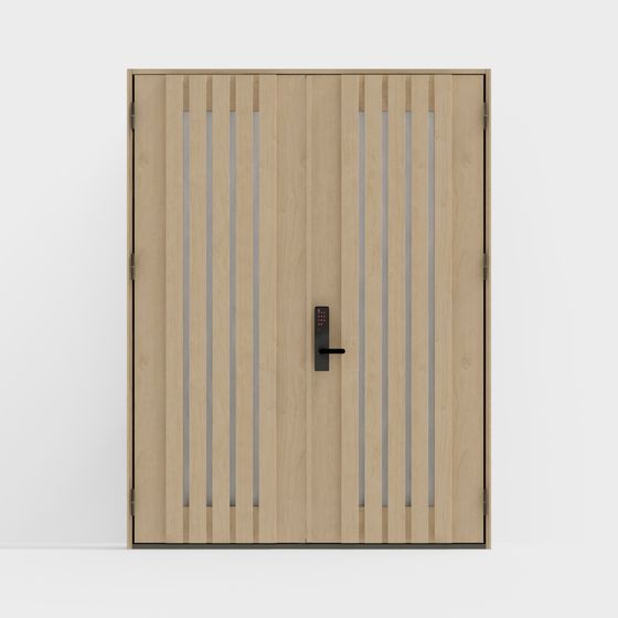 Elegant Wood Door 3D model for Modern Spaces