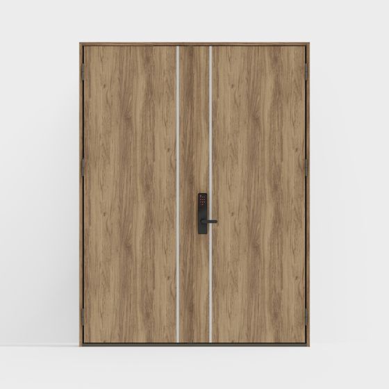 Elegant Double Door 3D model for Modern Living