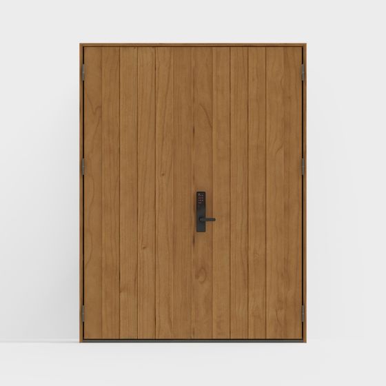 Stylish Low-Polygon 3D Model Door