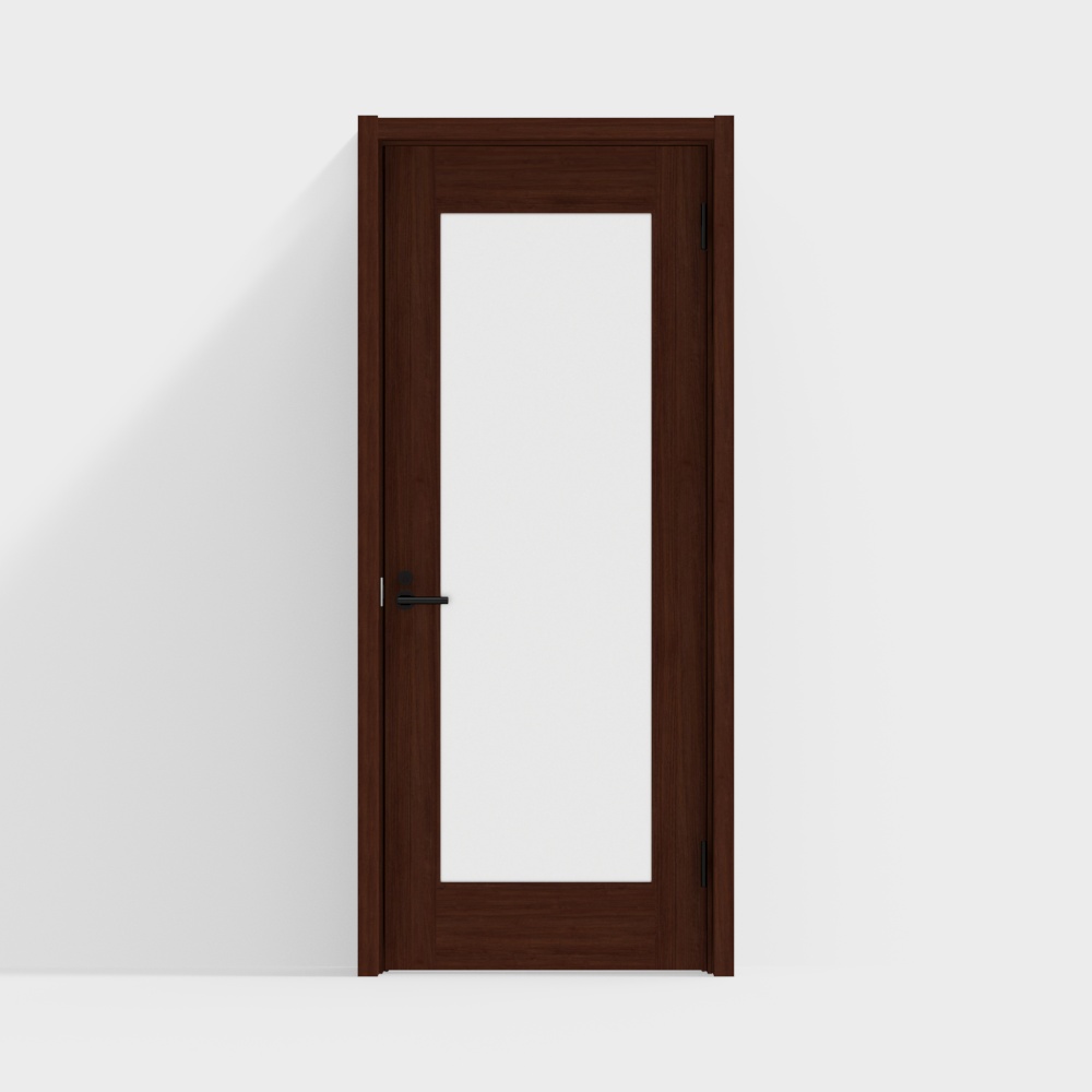 classic wooden windowed door