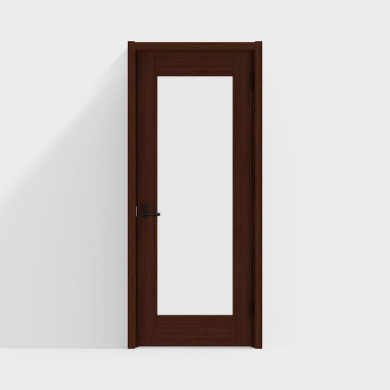 Wood-Effect Glass Door 3D model