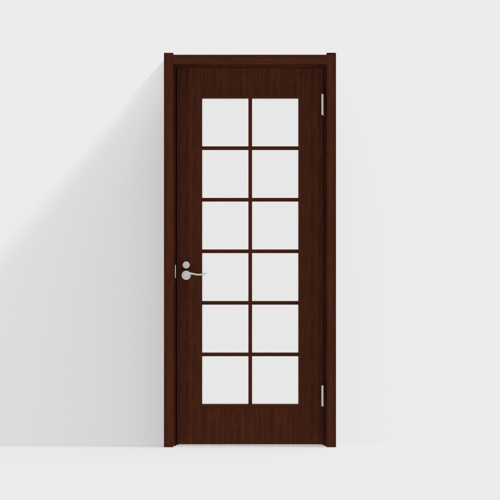 classic wooden windowed door