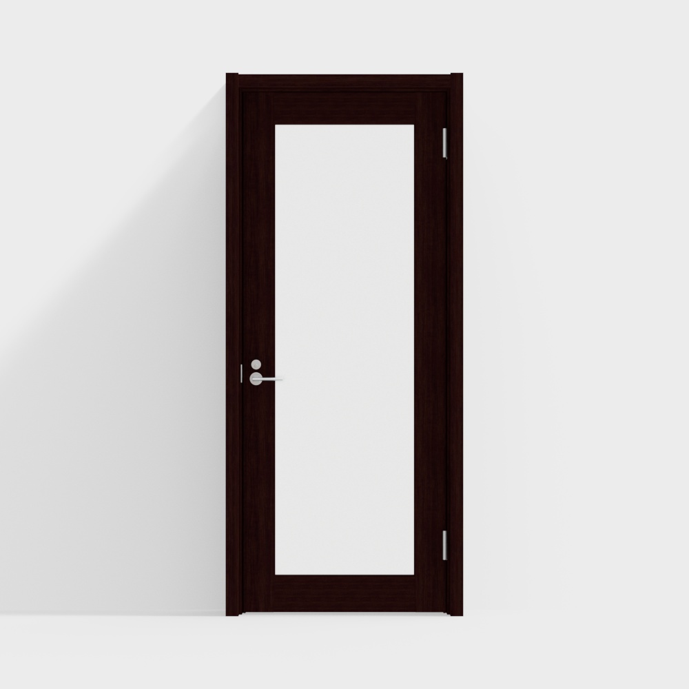 クラシックブラウンの窓付きドア