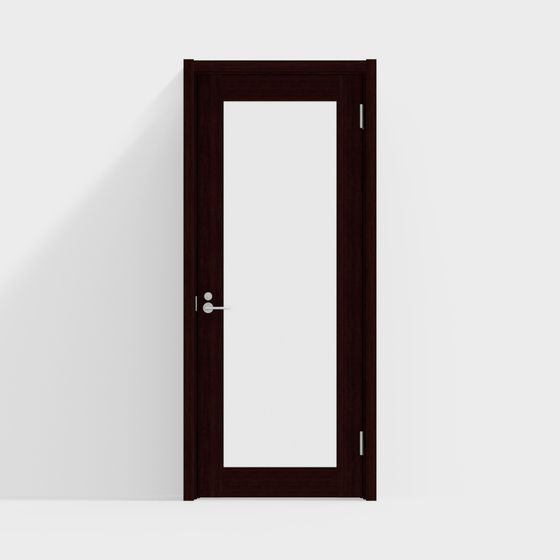 クラシックブラウンの窓付きドア