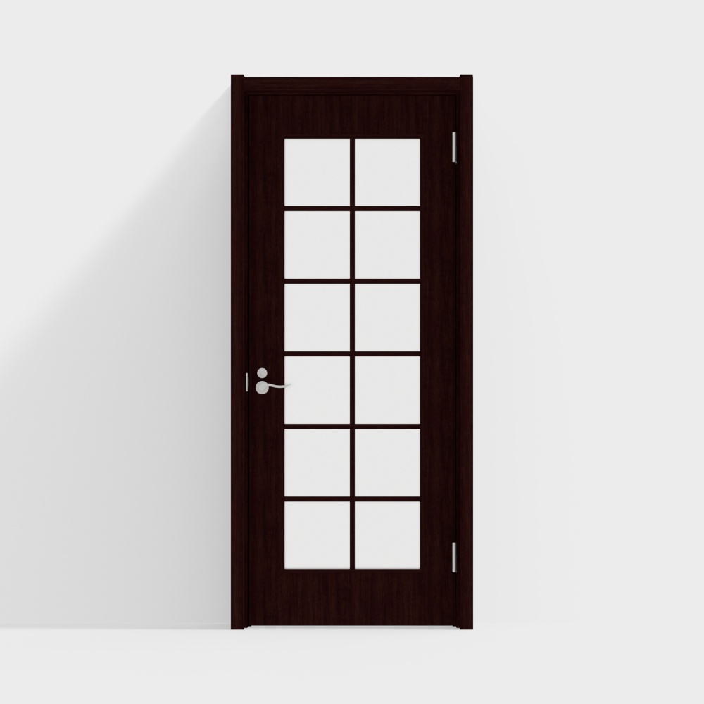 classic wooden windowed door