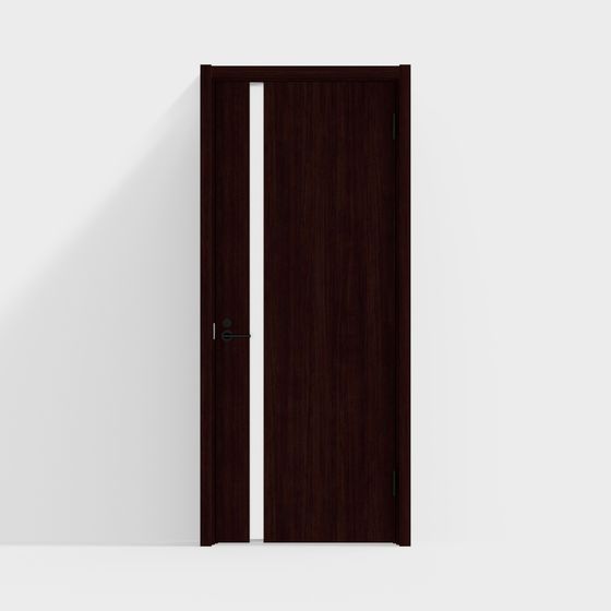 Elegant Wooden Door 3D model for Interior Design