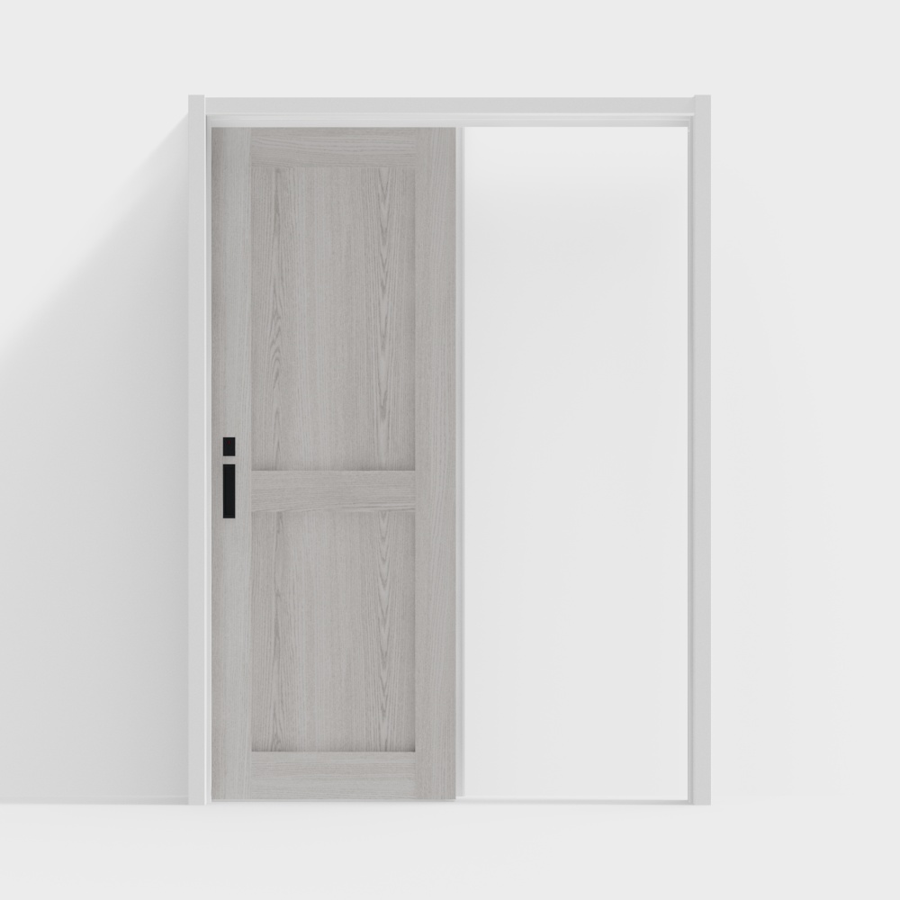 Wooden door-interior door-LAH single sliding door-DV ash light gray