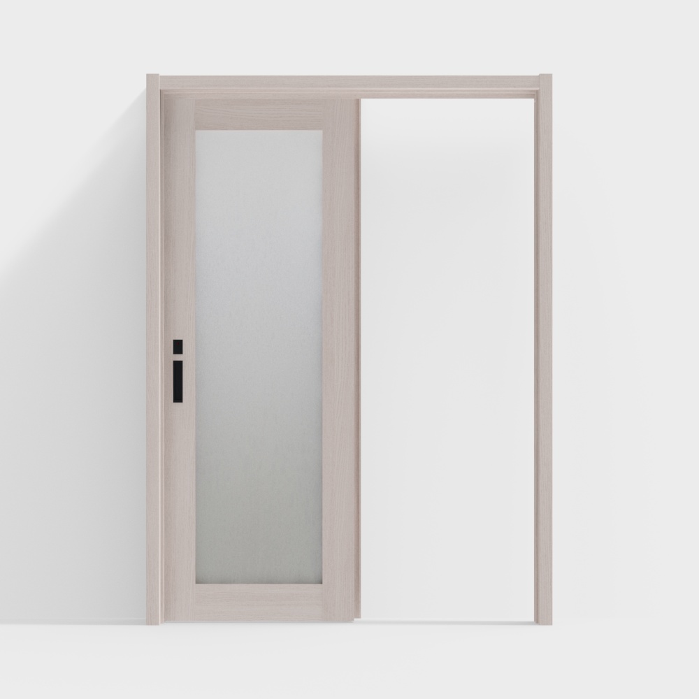 Wooden door-interior door-LGK single sliding door-DT ash light pink