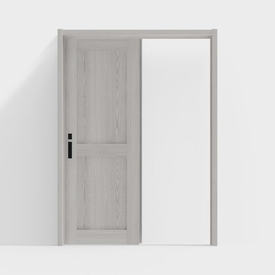 Holztür-Innentür-LAH Einfachschiebetür-DV Asche hellgrau