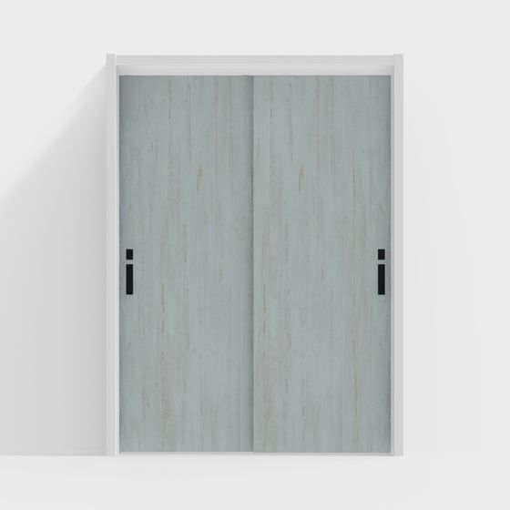 Vintage Wooden Door 3D model with Low Polygon Design