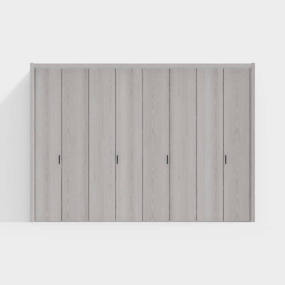 Puertas de madera LIXIL - Puertas interiores - Puertas de armario LAA - Ceniza DV gris claro - 4 pliegues