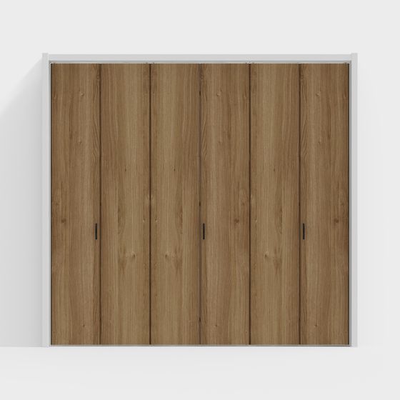 Stylish Wooden Sliding Door 3D model