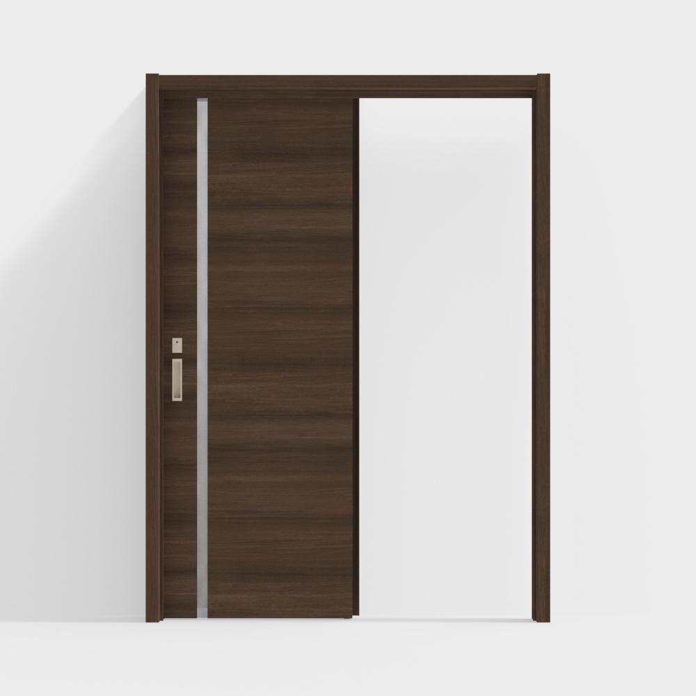 Деревянная дверь-внутренняя дверь-LGL односкатная дверь-DR цвет шоколадного дуба