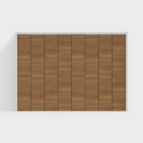 Stylish Wooden Sliding Door 3D model