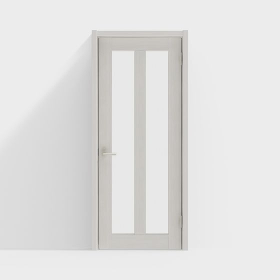 Elegant Glass Door 3D model for Modern Design