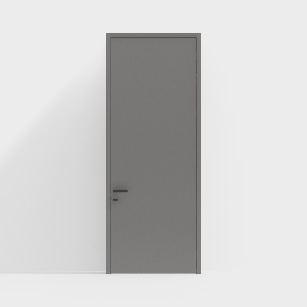 minimal grey door