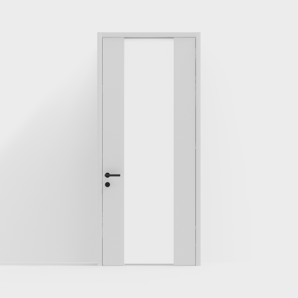 modern white windowed door