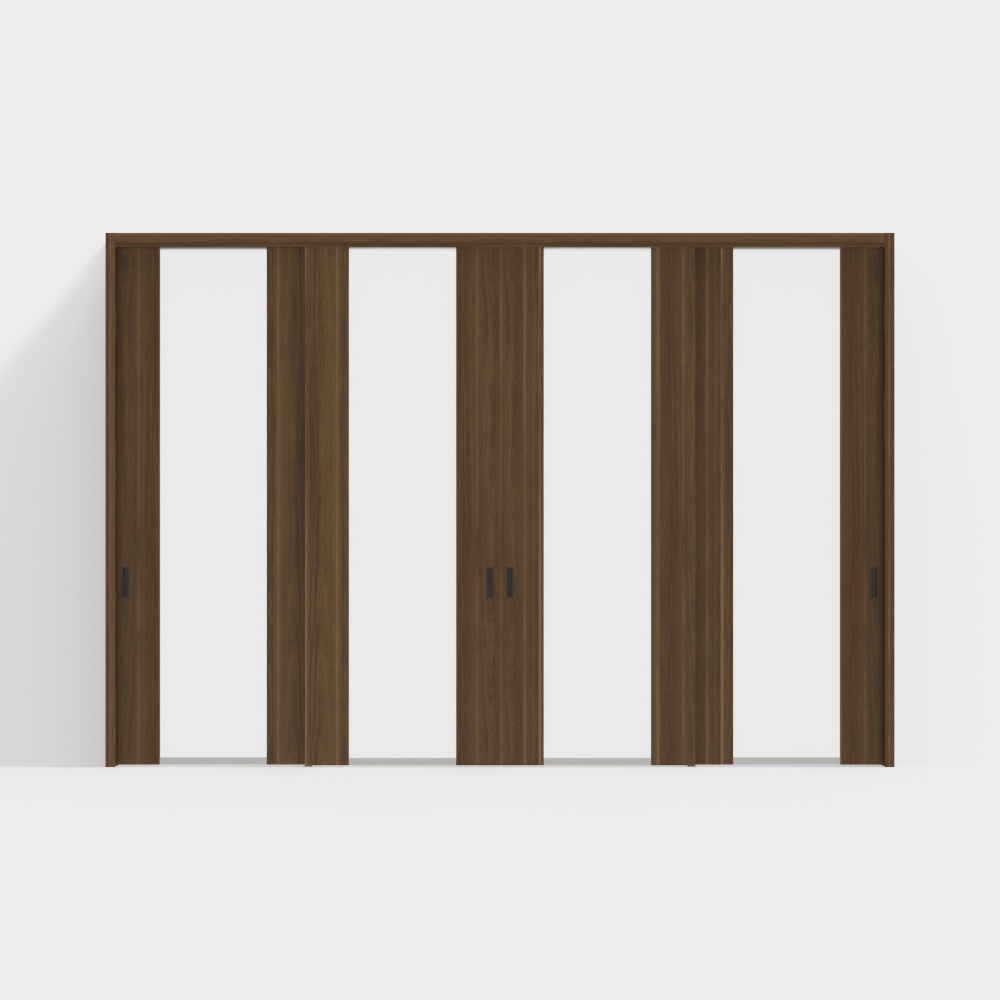 modern wooden windowed sliding door