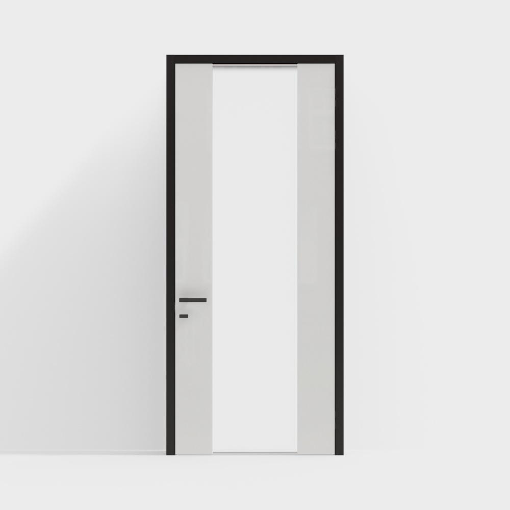 modern white windowed door