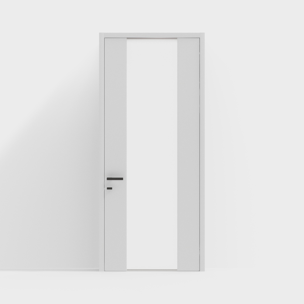 Porte vitrée blanche moderne