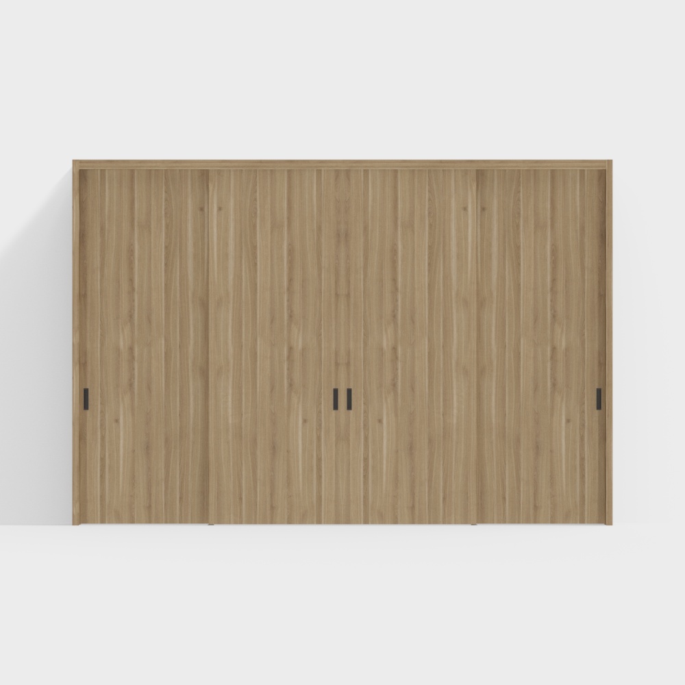 modern bright wooden wide sliding door