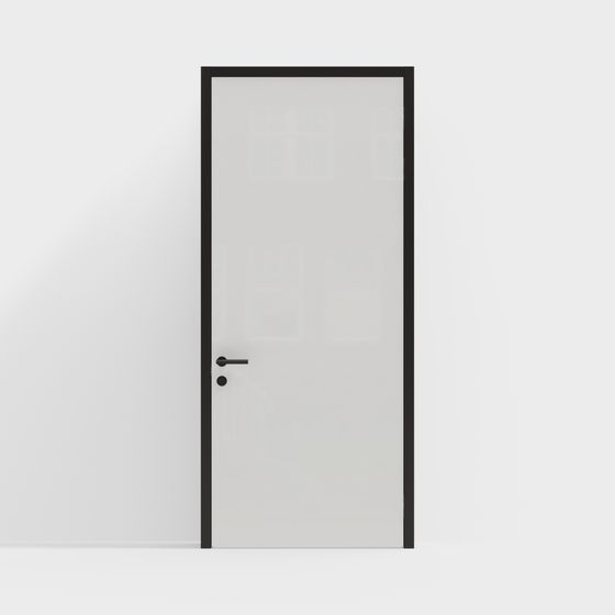 Stylish Glass Door 3D Model for Modern Design