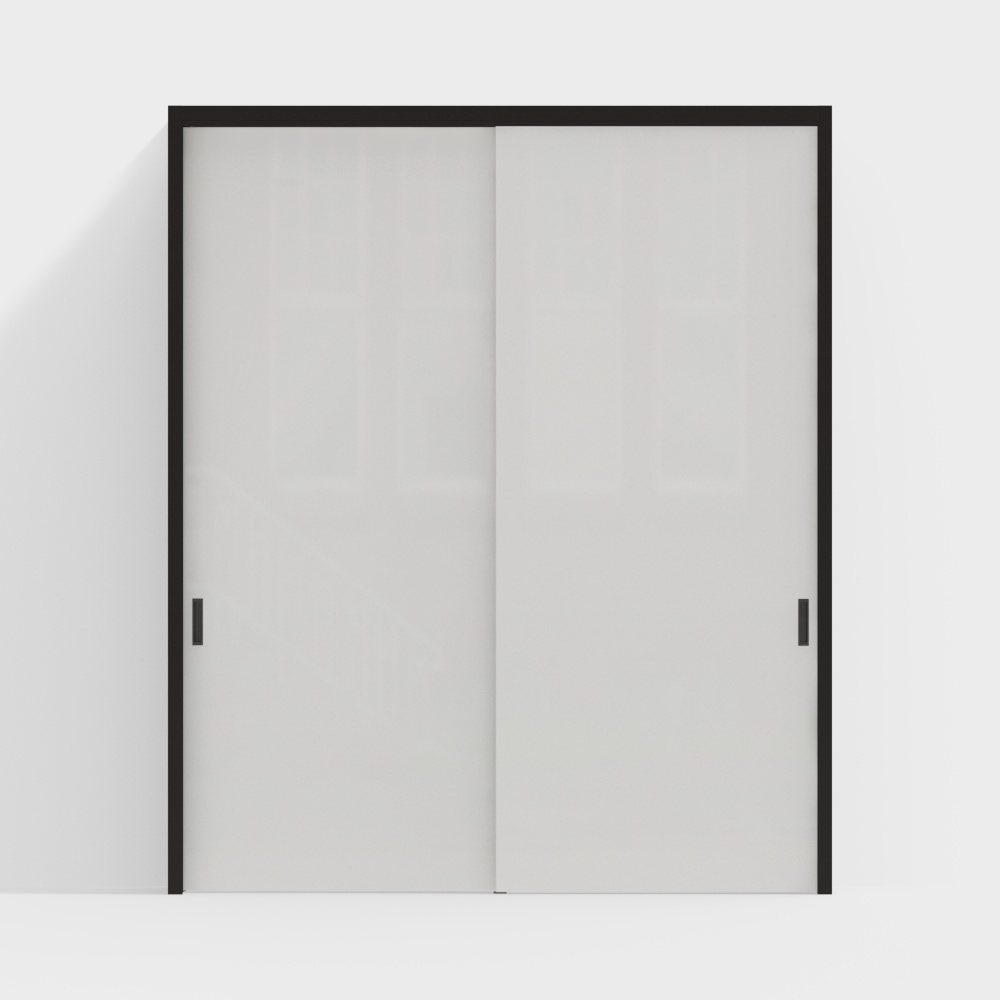 minimal white sliding door