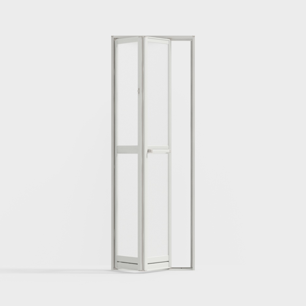 modern white glass folding door