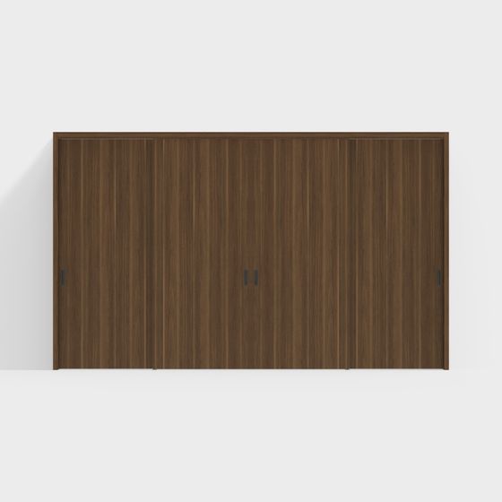 Wooden Folding Door 3D model