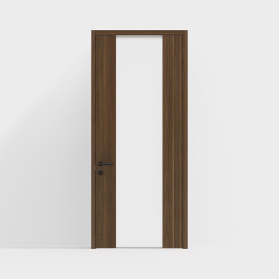 Elegant Wood Grain Door 3D model