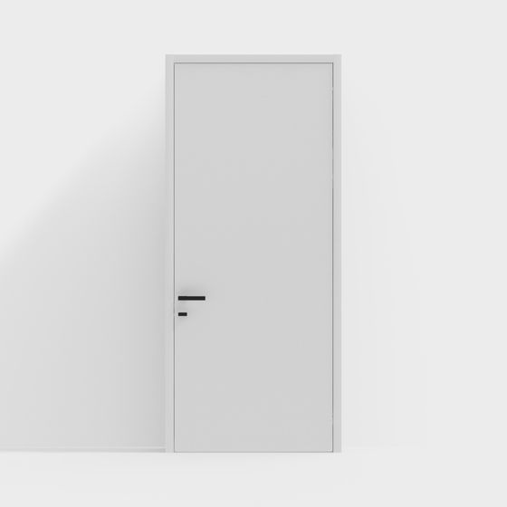 Minimal White Door 3D Model