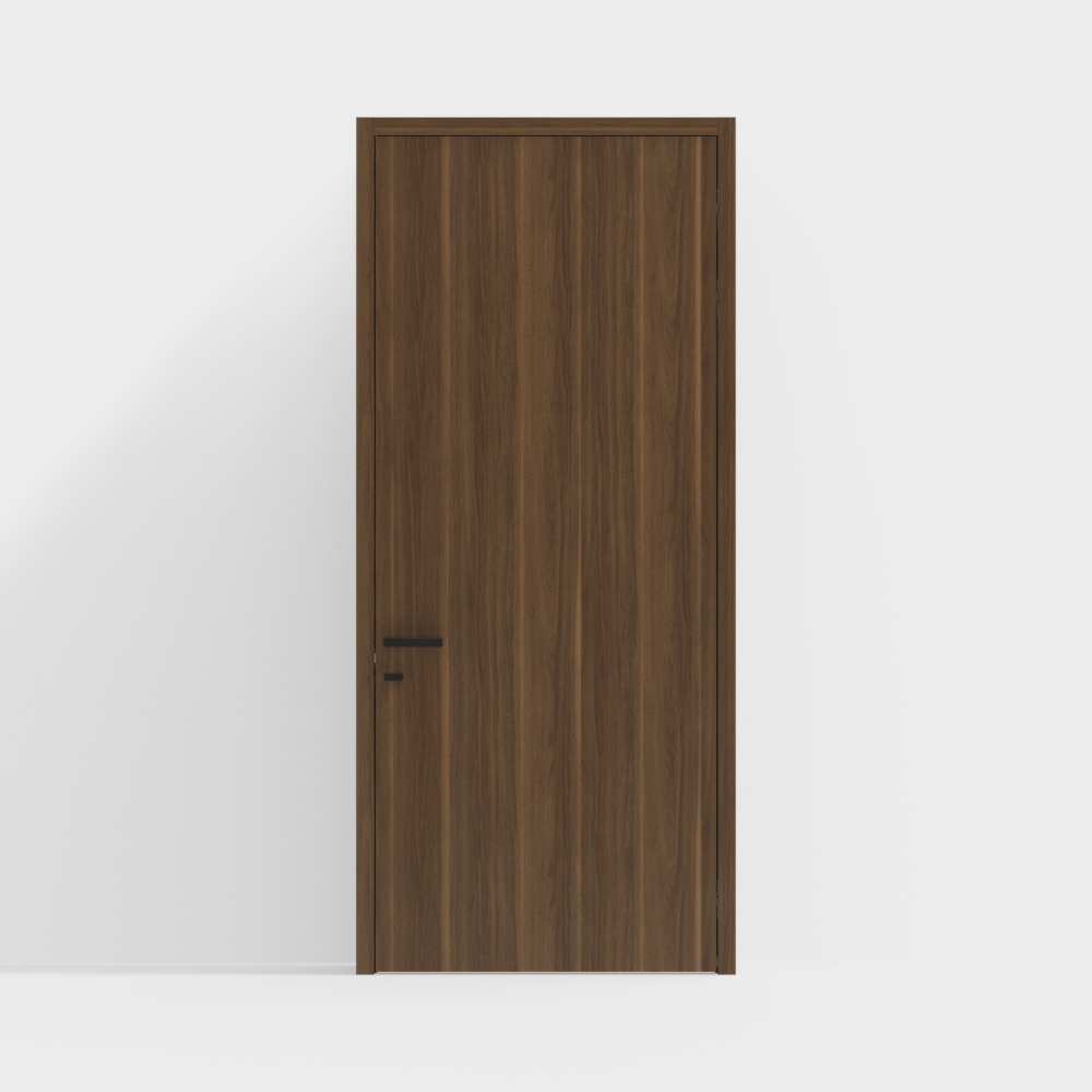 LIXIL wooden door - indoor door - DAA silent door - GC walnut dark color - square handle